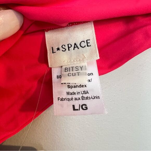 NWT l*space Cabana Bikini Bottom in Hot Cherry sz L Cheeky Summer Beach Vacation - Picture 9 of 10